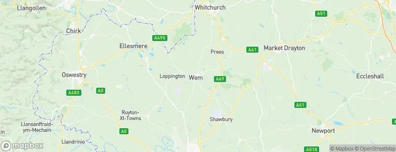 Wem, United Kingdom Map
