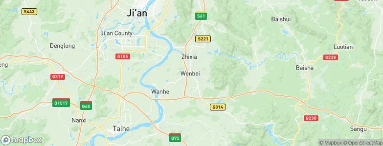 Wenbei, China Map