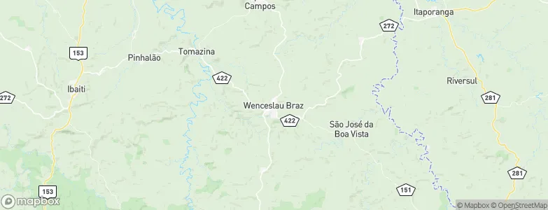Wenceslau Braz, Brazil Map