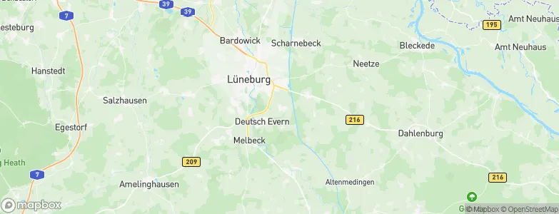 Wendisch Evern, Germany Map