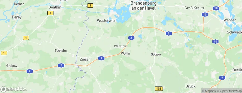 Wenzlow, Germany Map