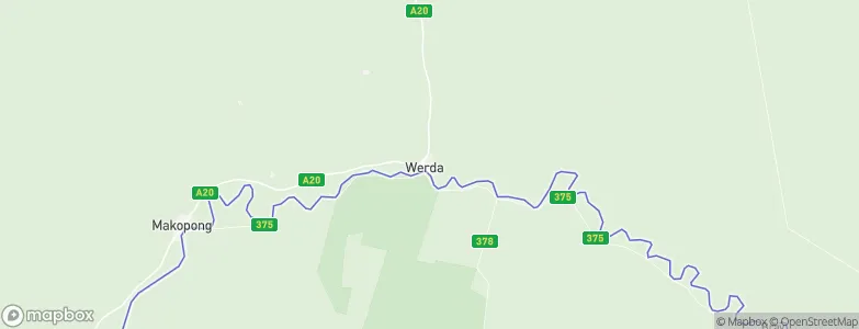 Werda, Botswana Map