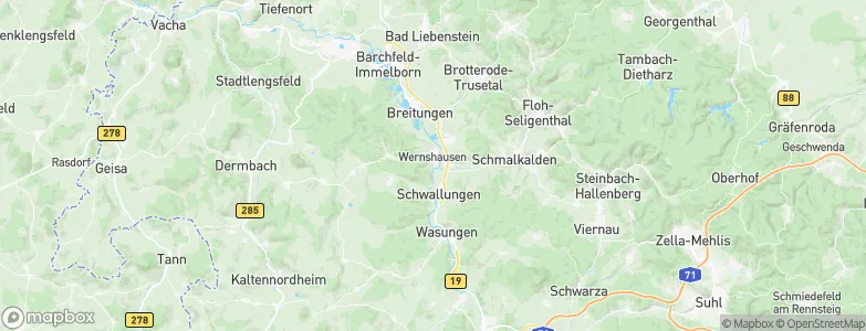 Wernshausen, Germany Map