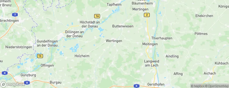 Wertingen, Germany Map