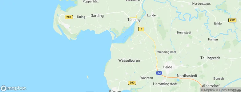 Wesselburenerkoog, Germany Map