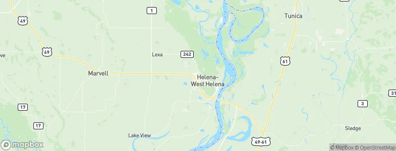 West Helena, United States Map