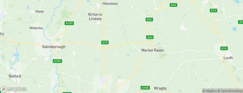 West Lindsey District, United Kingdom Map