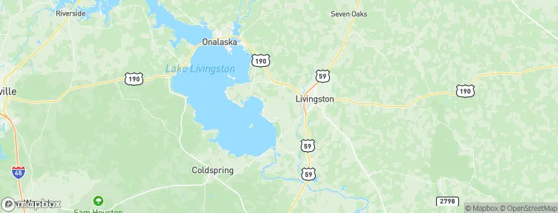 West Livingston, United States Map