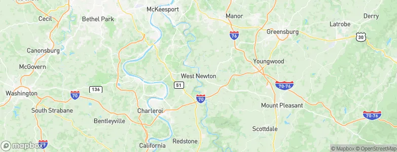 West Newton, United States Map