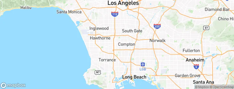 West Rancho Dominguez, United States Map
