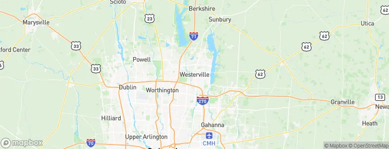 Westerville, United States Map