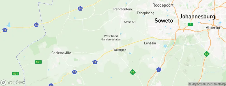 Westonaria, South Africa Map
