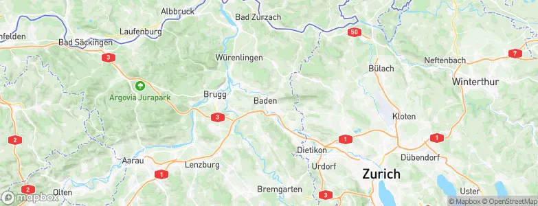 Wettingen, Switzerland Map