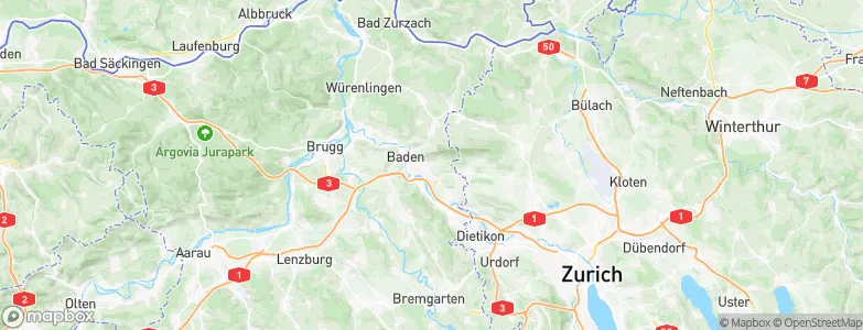 Wettingen, Switzerland Map
