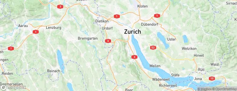 Wettswil / Ausser-Dorf, Switzerland Map