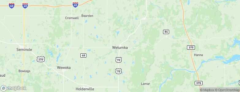 Wetumka, United States Map
