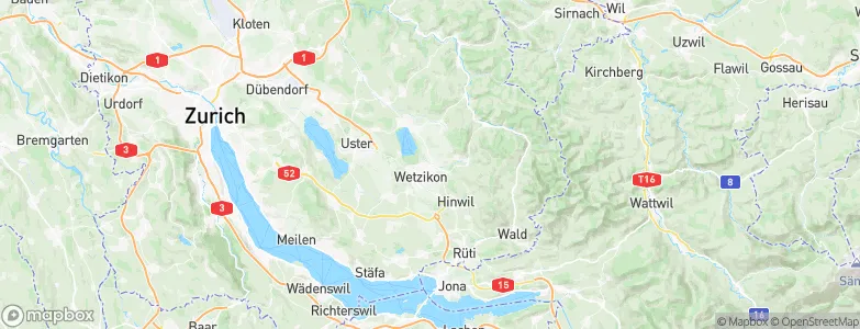 Wetzikon / Kempten, Switzerland Map