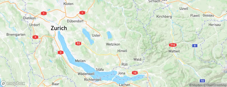 Wetzikon / Ober-Wetzikon, Switzerland Map
