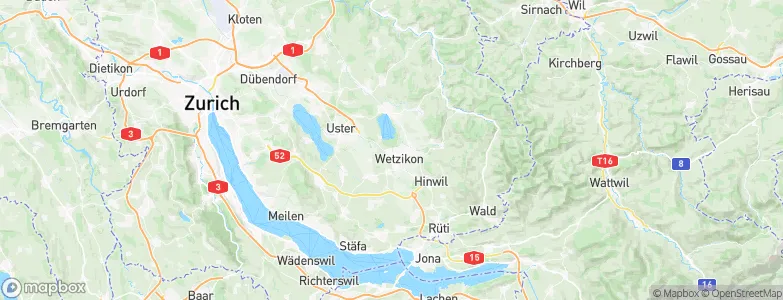 Wetzikon / Robenhausen, Switzerland Map