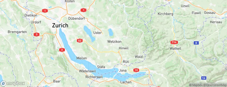 Wetzikon / Unter-Wetzikon, Switzerland Map