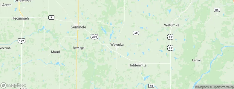 Wewoka, United States Map
