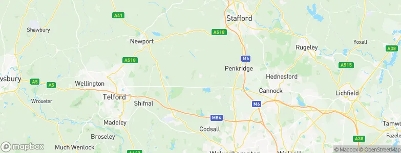Wheaton Aston, United Kingdom Map
