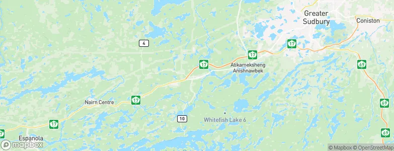 Whitefish, Canada Map