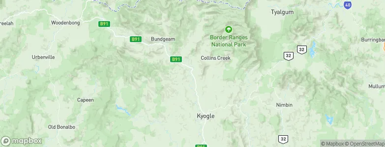 Wiangaree, Australia Map