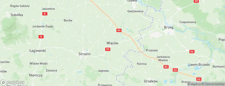 Wiązów, Poland Map