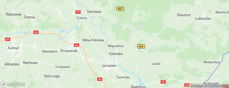 Wiązownica, Poland Map
