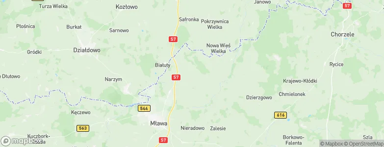 Wieczfnia Kościelna, Poland Map