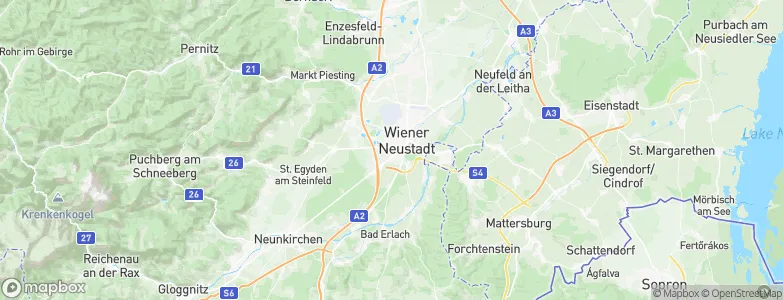 Wiener Neustadt, Austria Map