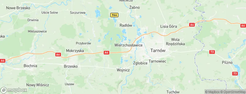 Wierzchosławice, Poland Map