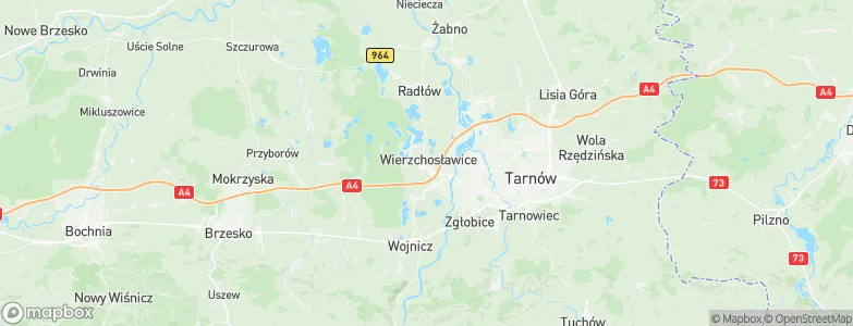 Wierzchosławice, Poland Map