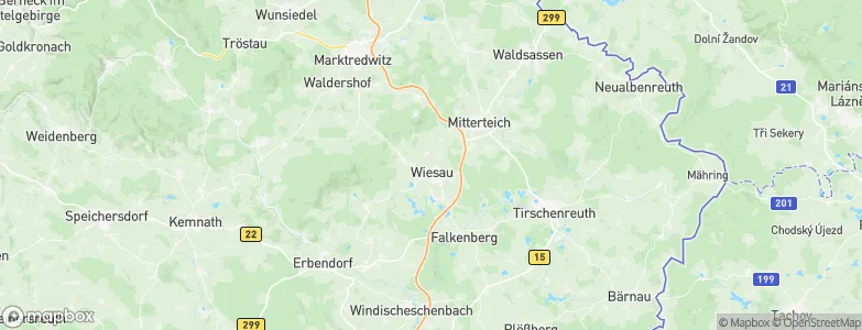 Wiesau, Germany Map