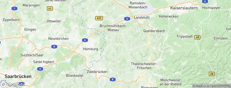 Wiesbach, Germany Map