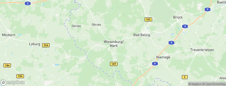 Wiesenburg, Germany Map