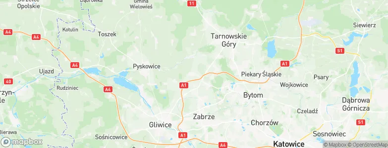 Wieszowa, Poland Map