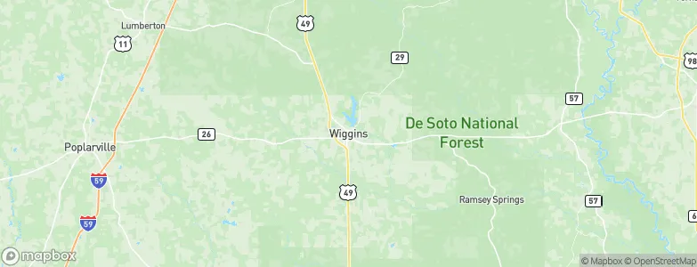 Wiggins, United States Map
