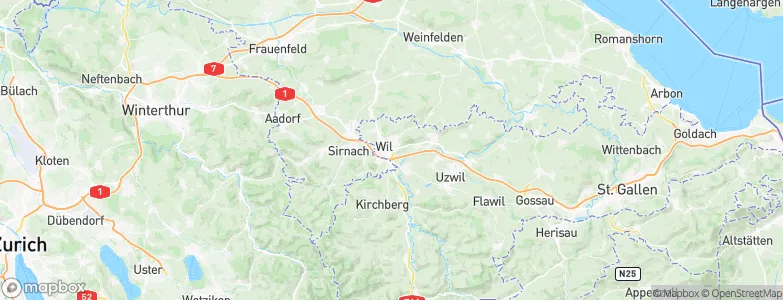 Wil (SG), Switzerland Map
