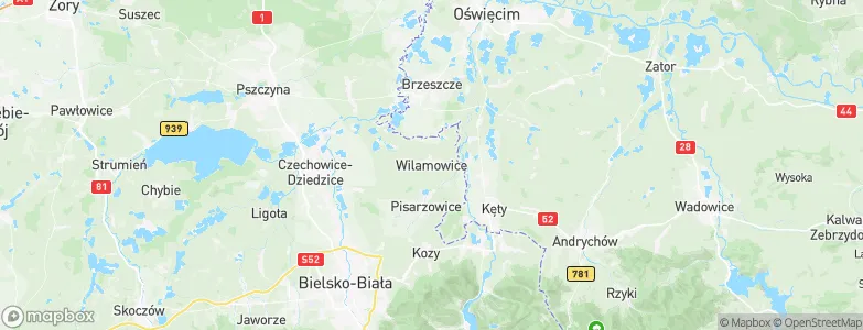 Wilamowice, Poland Map