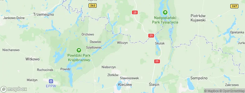 Wilczogóra, Poland Map