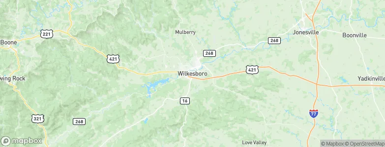 Wilkesboro, United States Map