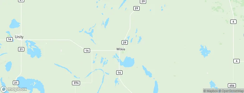 Wilkie, Canada Map
