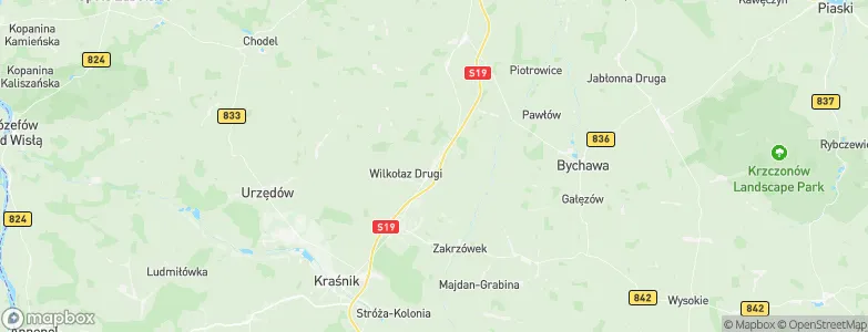 Wilkołaz, Poland Map