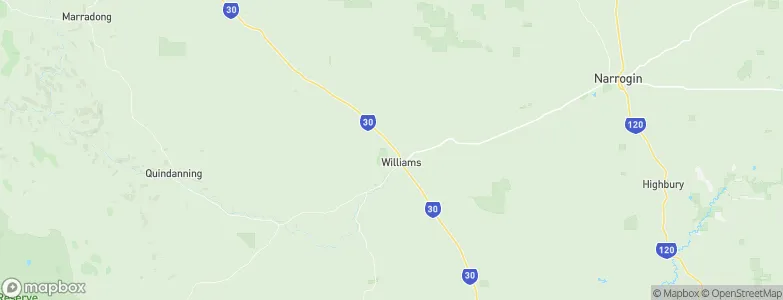 Williams, Australia Map