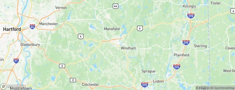 Willimantic, United States Map