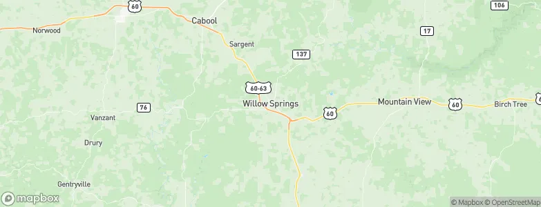 Willow Springs, United States Map