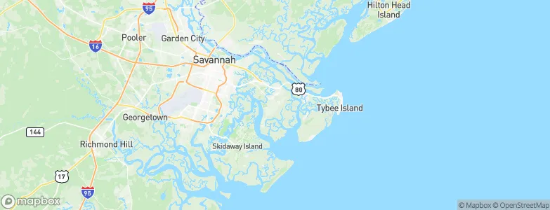 Wilmington Island, United States Map