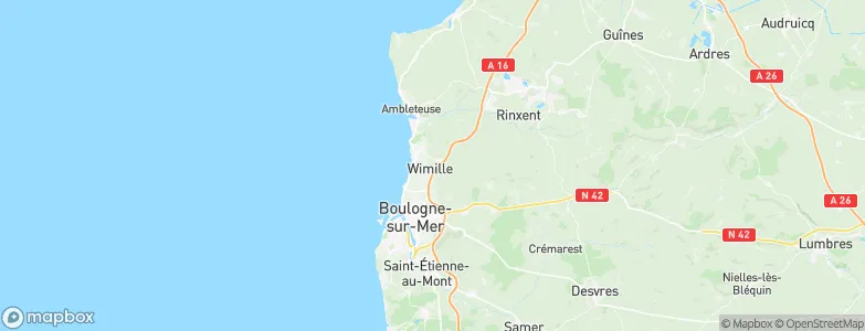 Wimille, France Map
